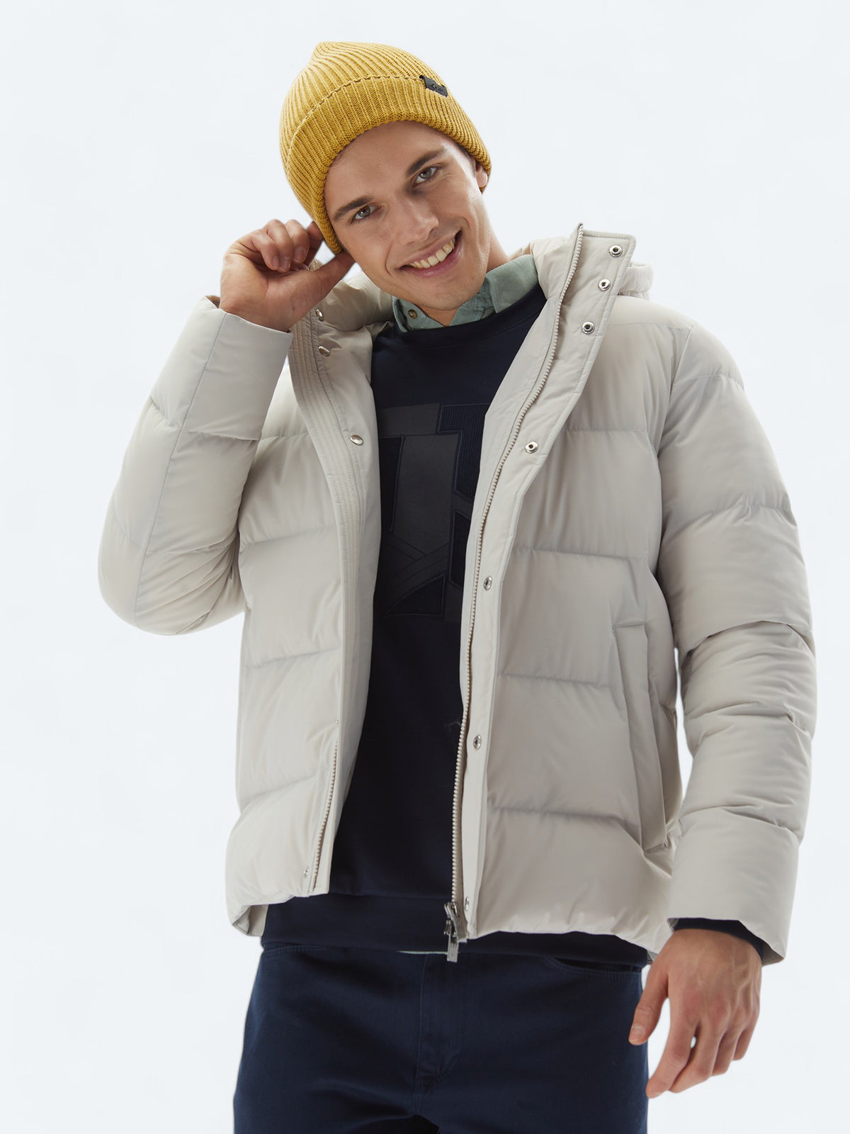 Taş Regular Fit Casual Dokuma Mont