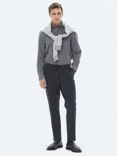 Lacivert Örme Jogging Fit Casual Pantolon