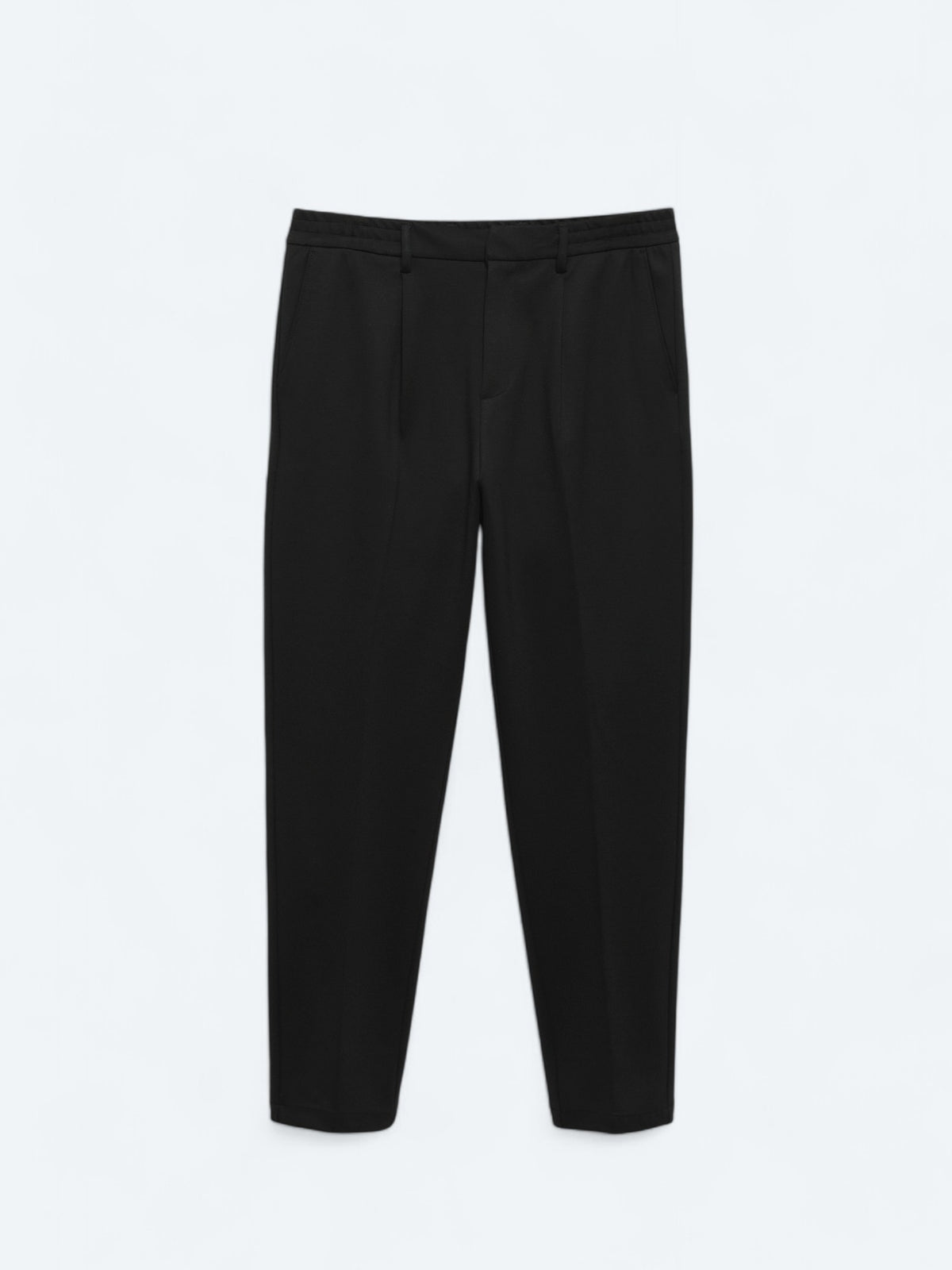 Siyah Örme Carrot Fit Casual Pantolon