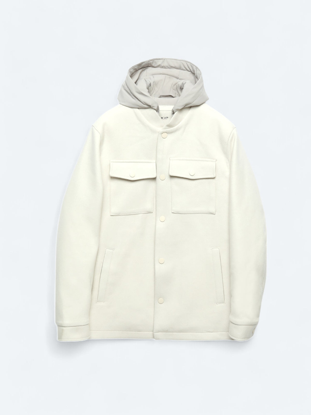 Açık Bej Regular Fit Kapüşonlu Casual Dokuma Mont