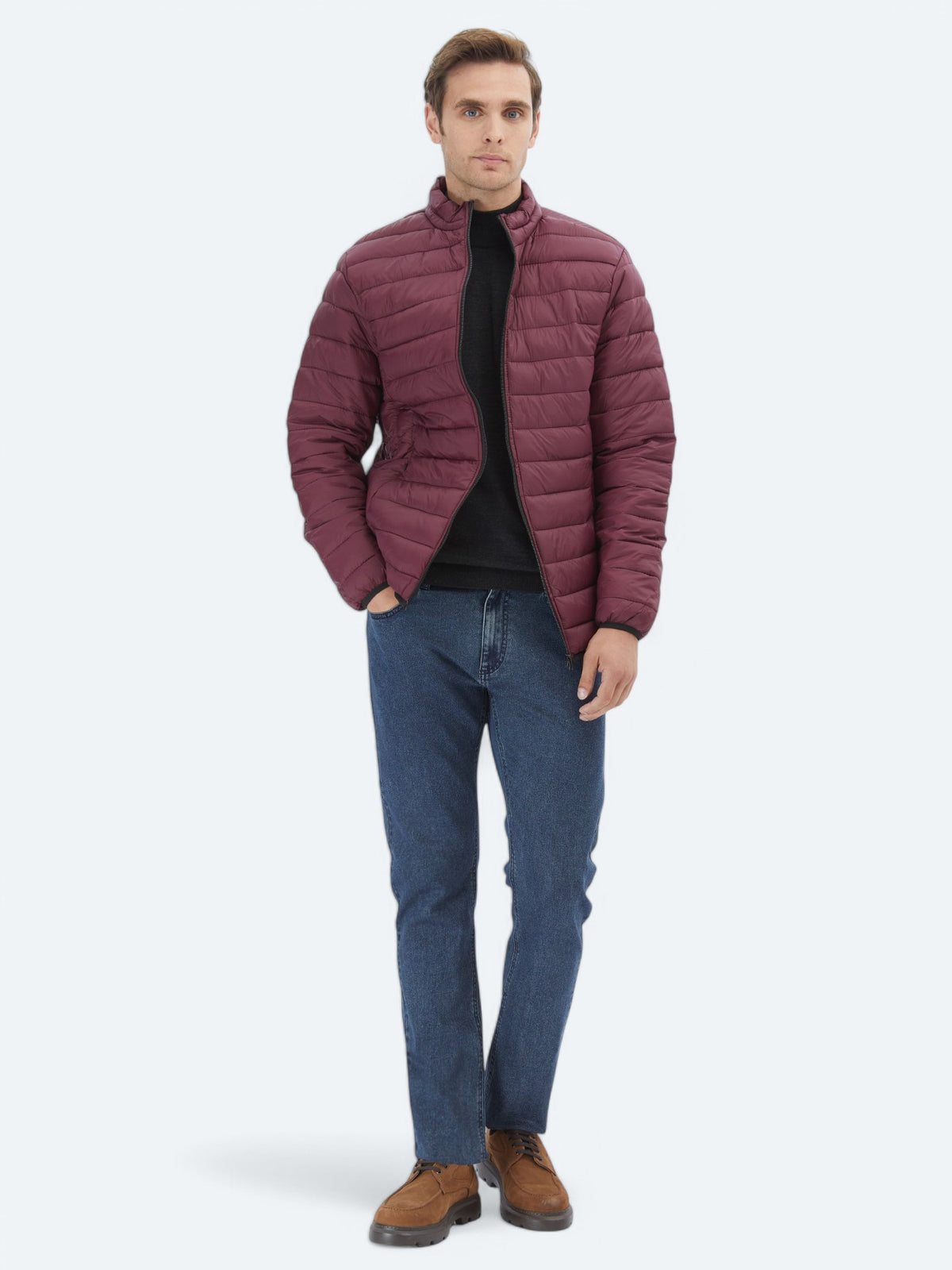 Bordo Regular Fit Casual Dokuma Mont