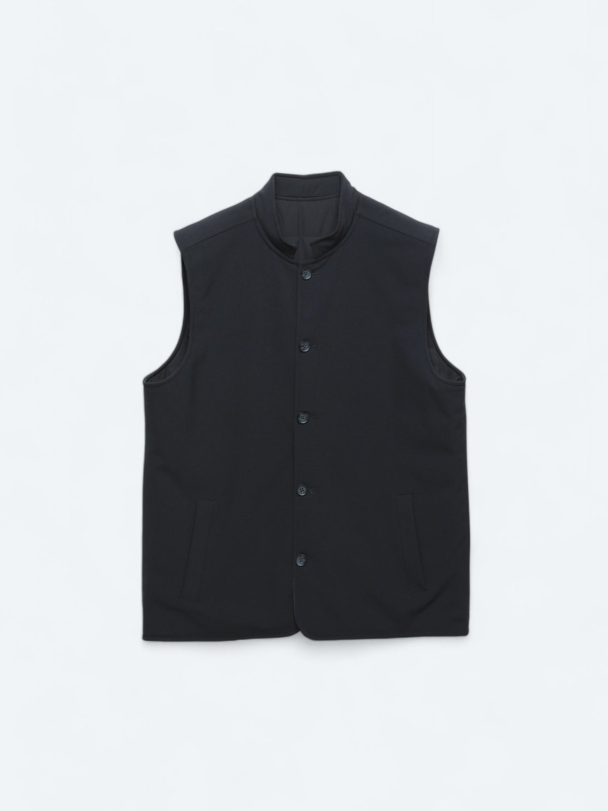 Lacivert Regular Fit Dik Yaka Casual Dokuma Spor Yelek