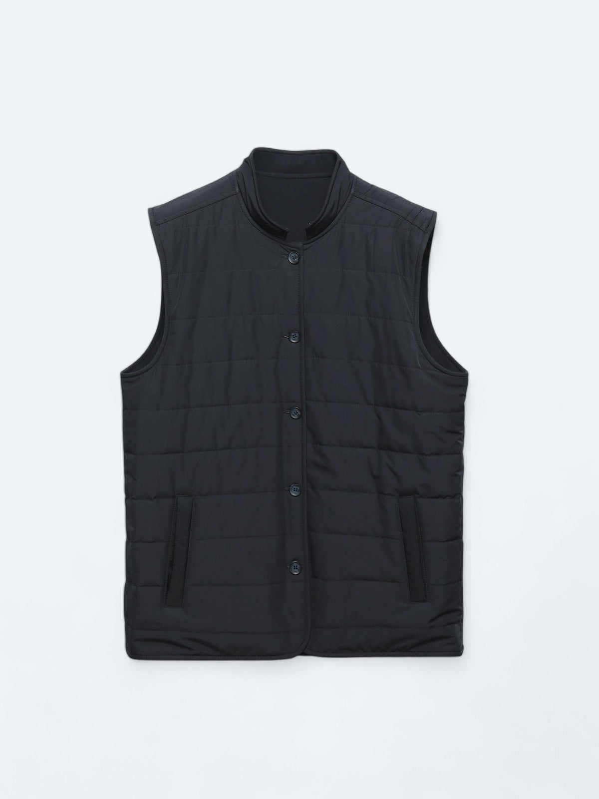 Lacivert Regular Fit Dik Yaka Casual Dokuma Spor Yelek