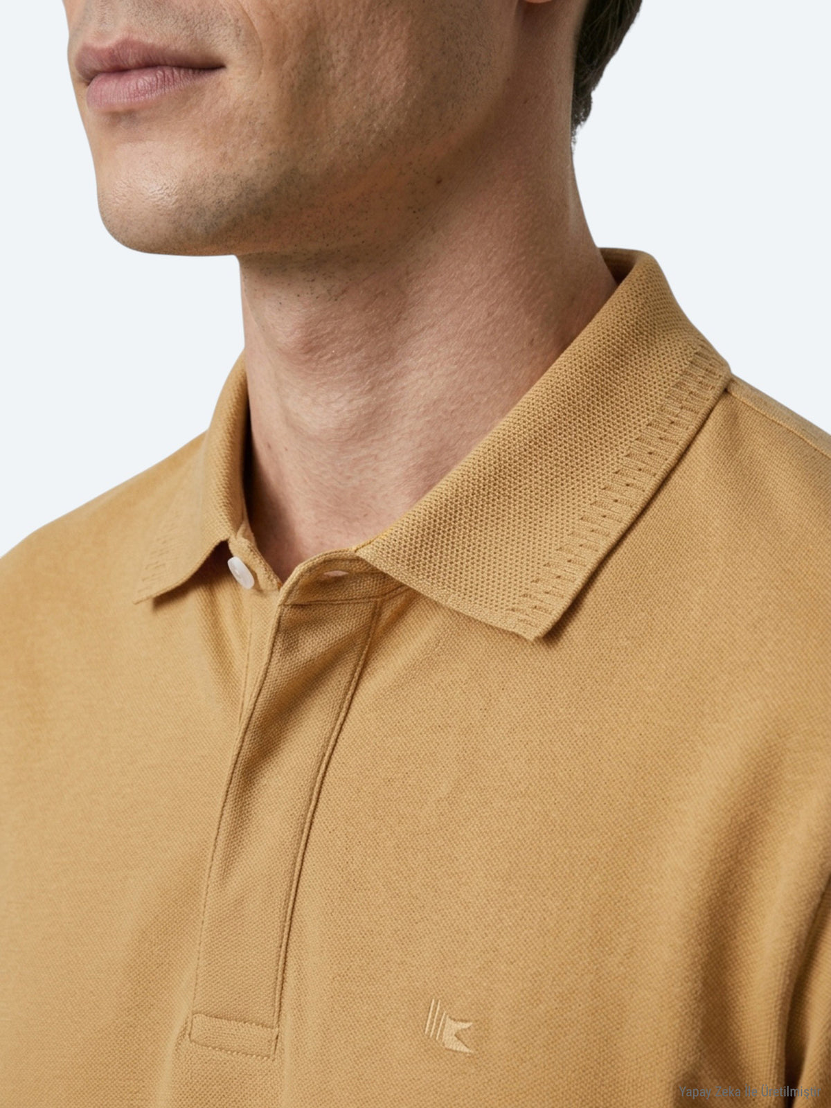 Safran Düz %100 Pamuk T-Shirt
