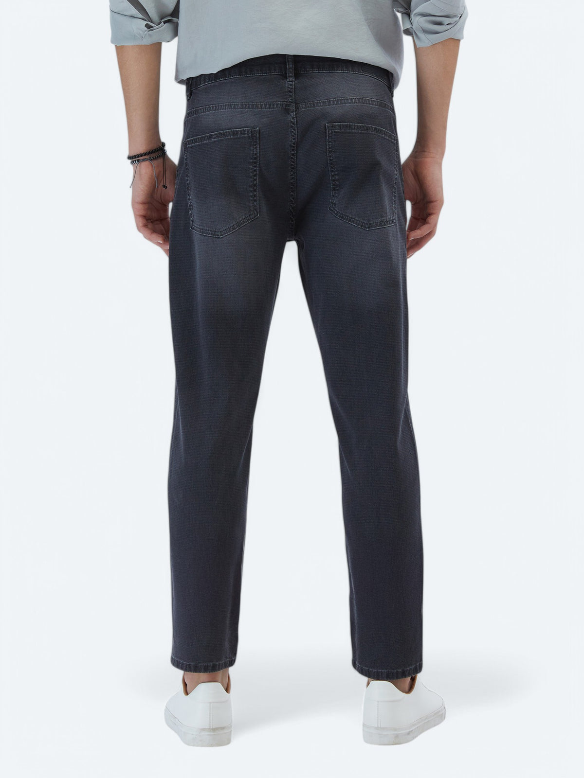 Antrasit Slim Fit Denim Pamuk Karışımlı Pantolon