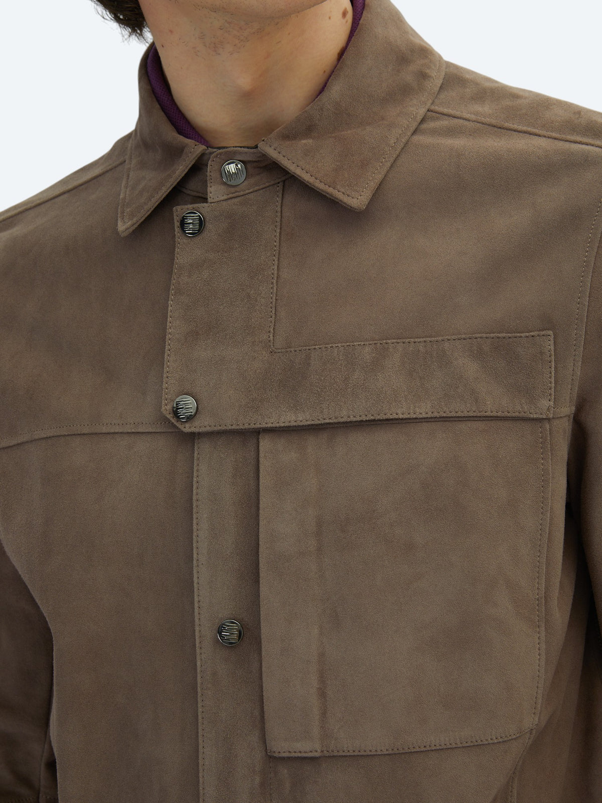 Vizon Regular Fit Gömlek Yaka Smart Casual Deri Mont