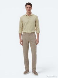 Vizon Dokuma Regular Fit Casual Pamuk Karışımlı Pantolon
