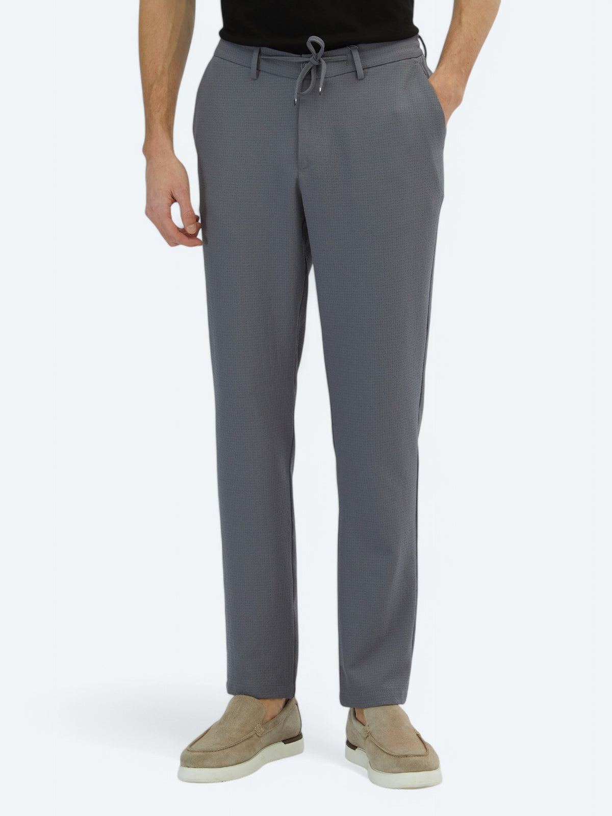 Gri Örme Jogging Fit Casual Pantolon