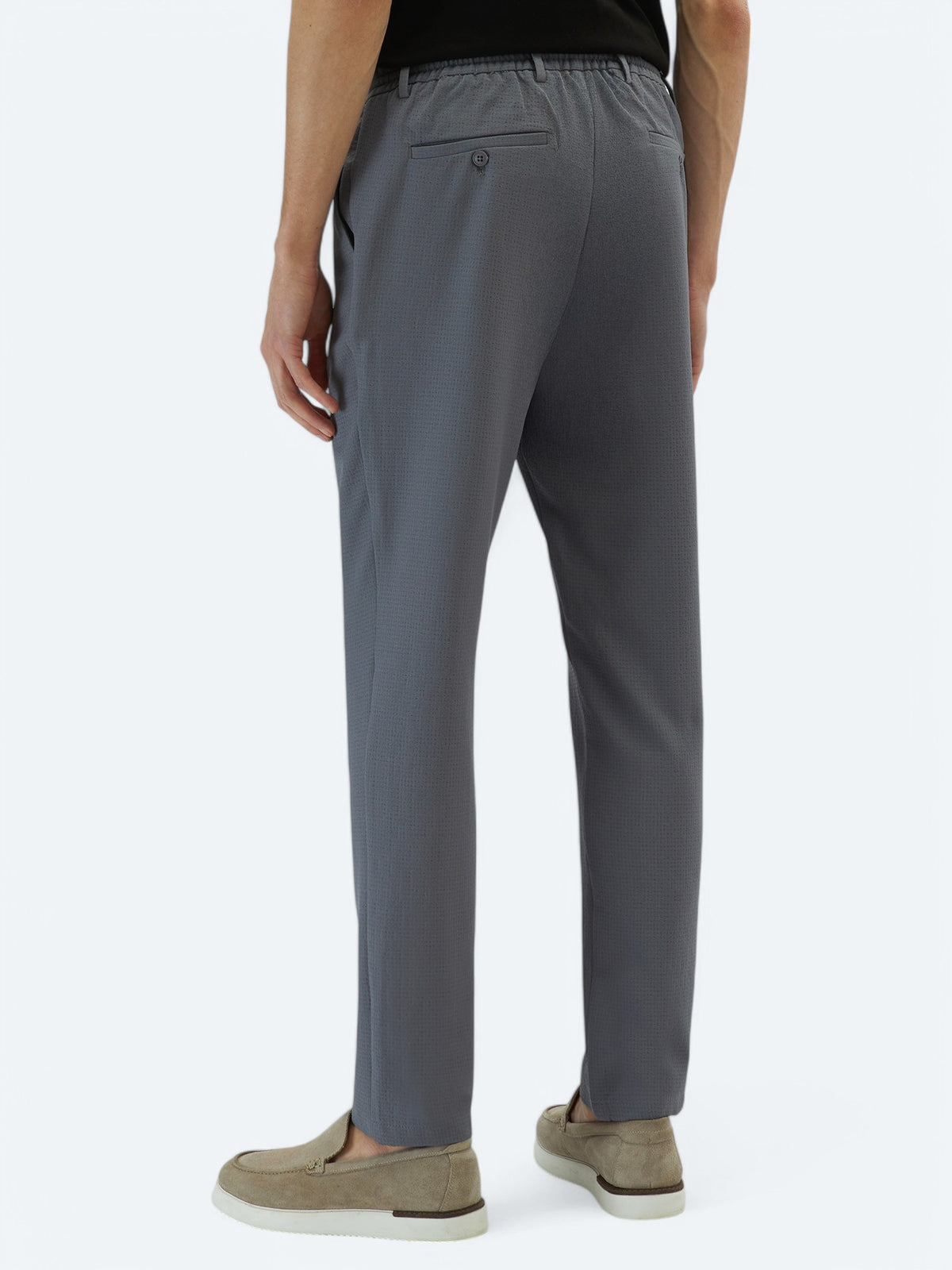 Gri Örme Jogging Fit Casual Pantolon