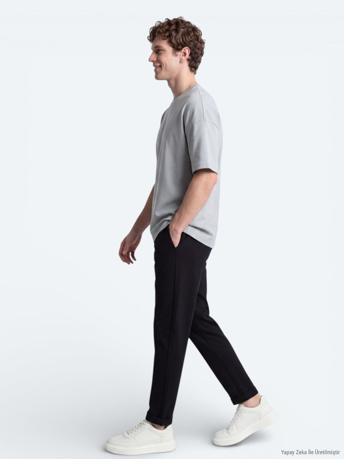 Gri Düz T-Shirt