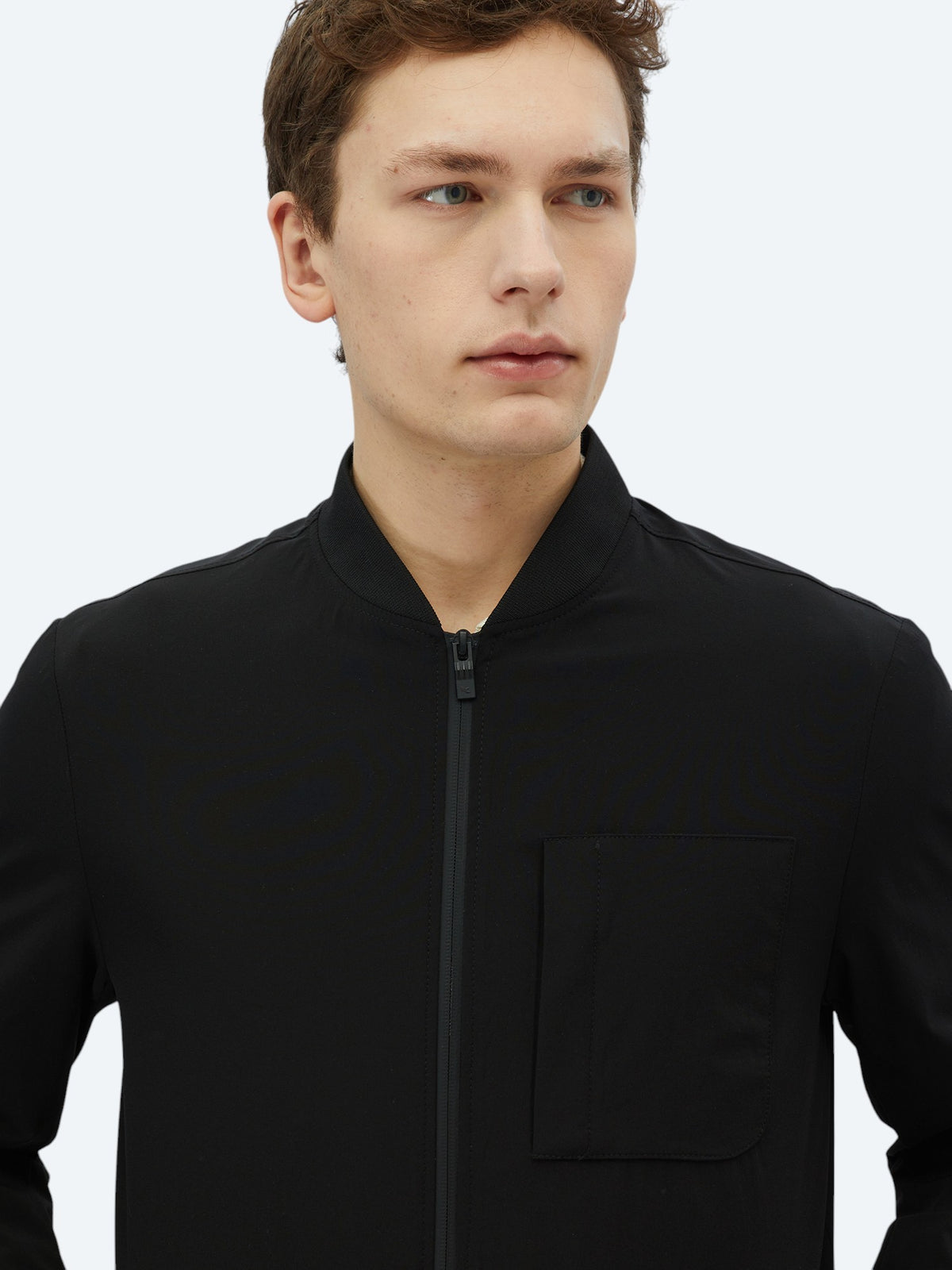 Siyah Regular Fit Micro Jel Elyaflı Spor Ceket