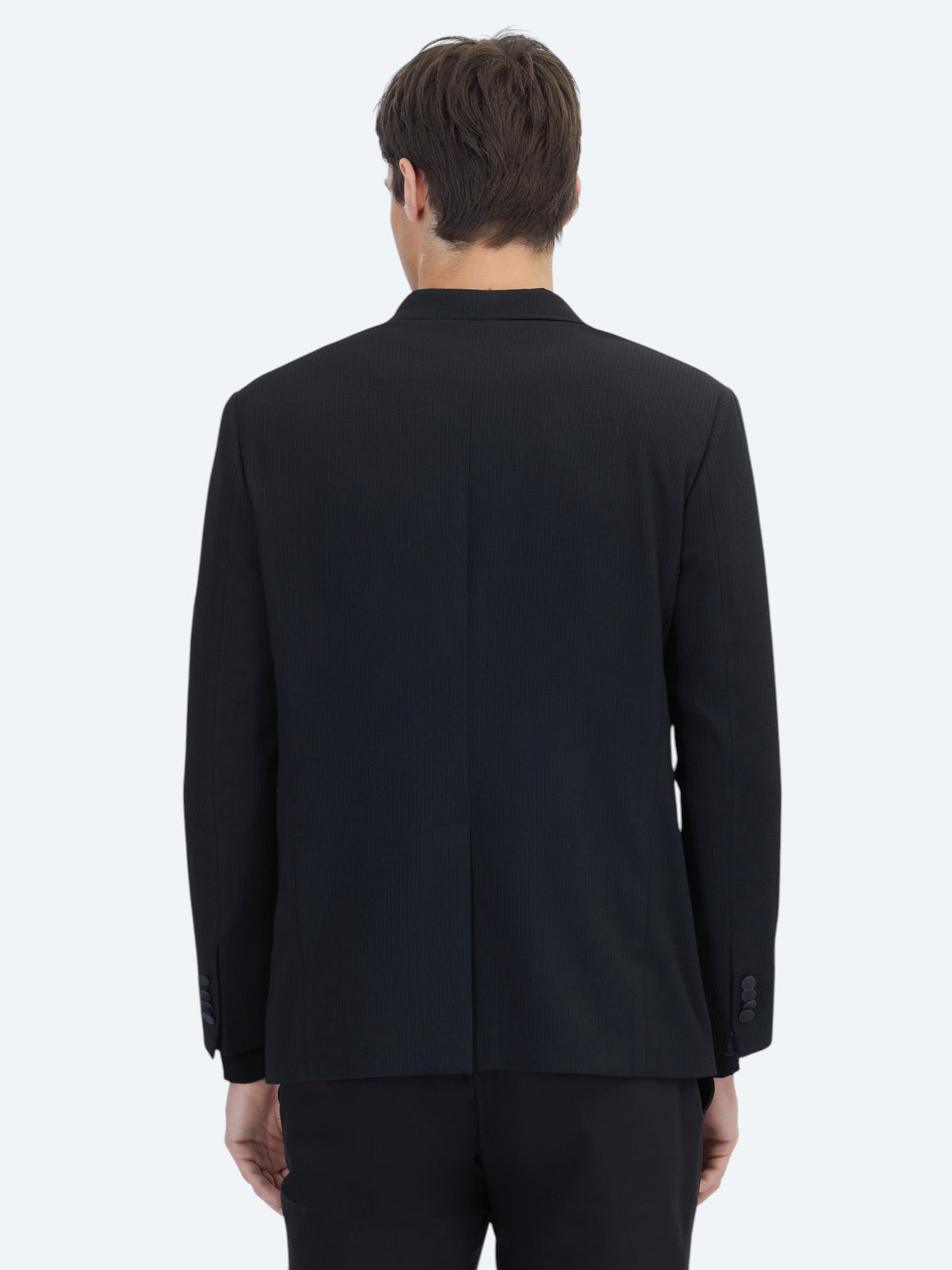 Siyah Çizgili Comfort Fit Ceket