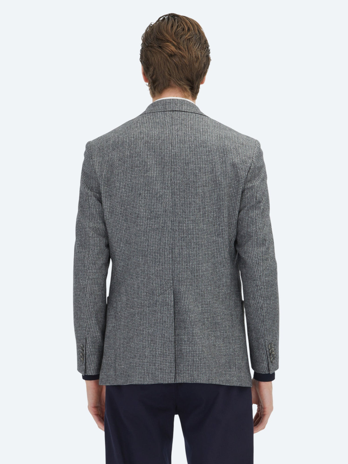 Gri Modern Fit Yün Karışımlı Ceket