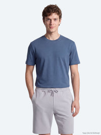 İndigo Düz T-Shirt