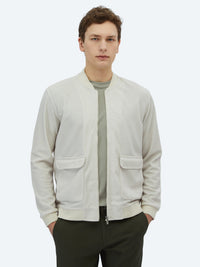 Bej Regular Fit Casual Örme Mont