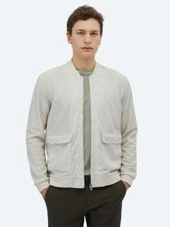 Bej Regular Fit Casual Örme Mont