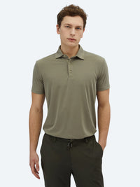 Haki Düz Polo Yaka T-Shirt