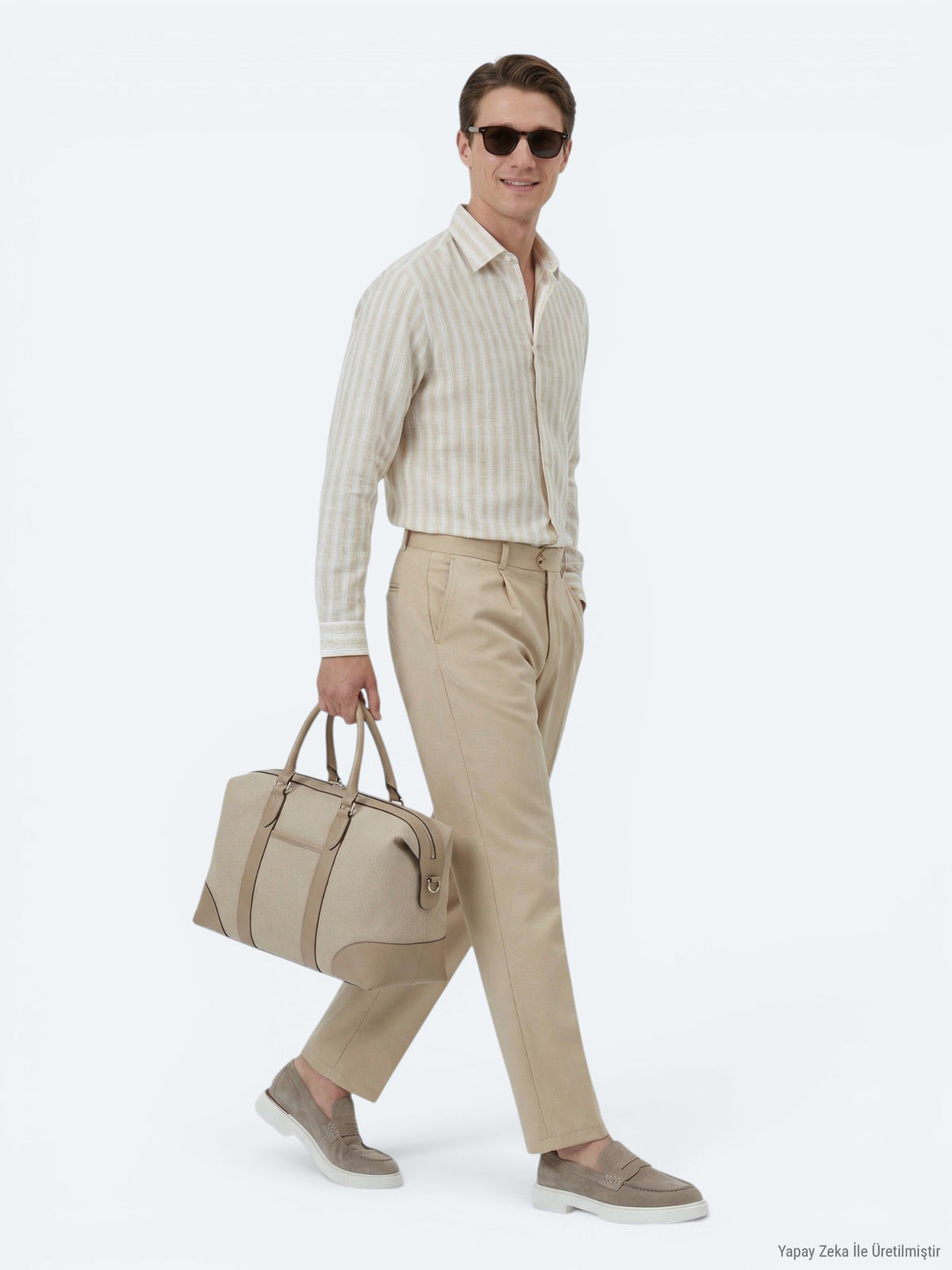 Deve Tüyü Dokuma Loose Fit Casual Pantolon