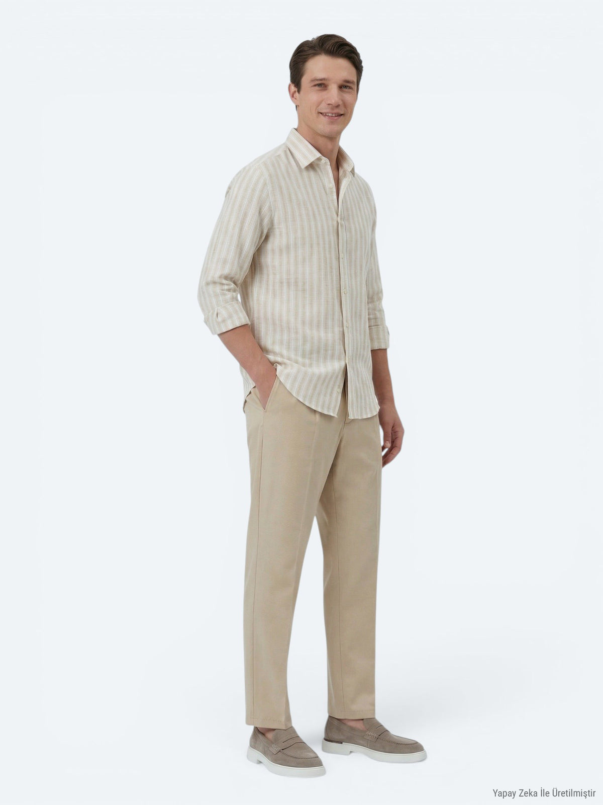 Deve Tüyü Dokuma Loose Fit Casual Pantolon