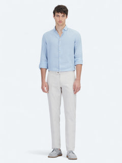 Bej Dokuma Fitted Fit Smart Casual Pamuk Karışımlı Pantolon