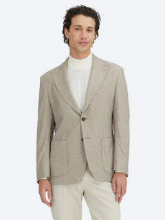 Kahverengi Kareli Modern Fit Ceket
