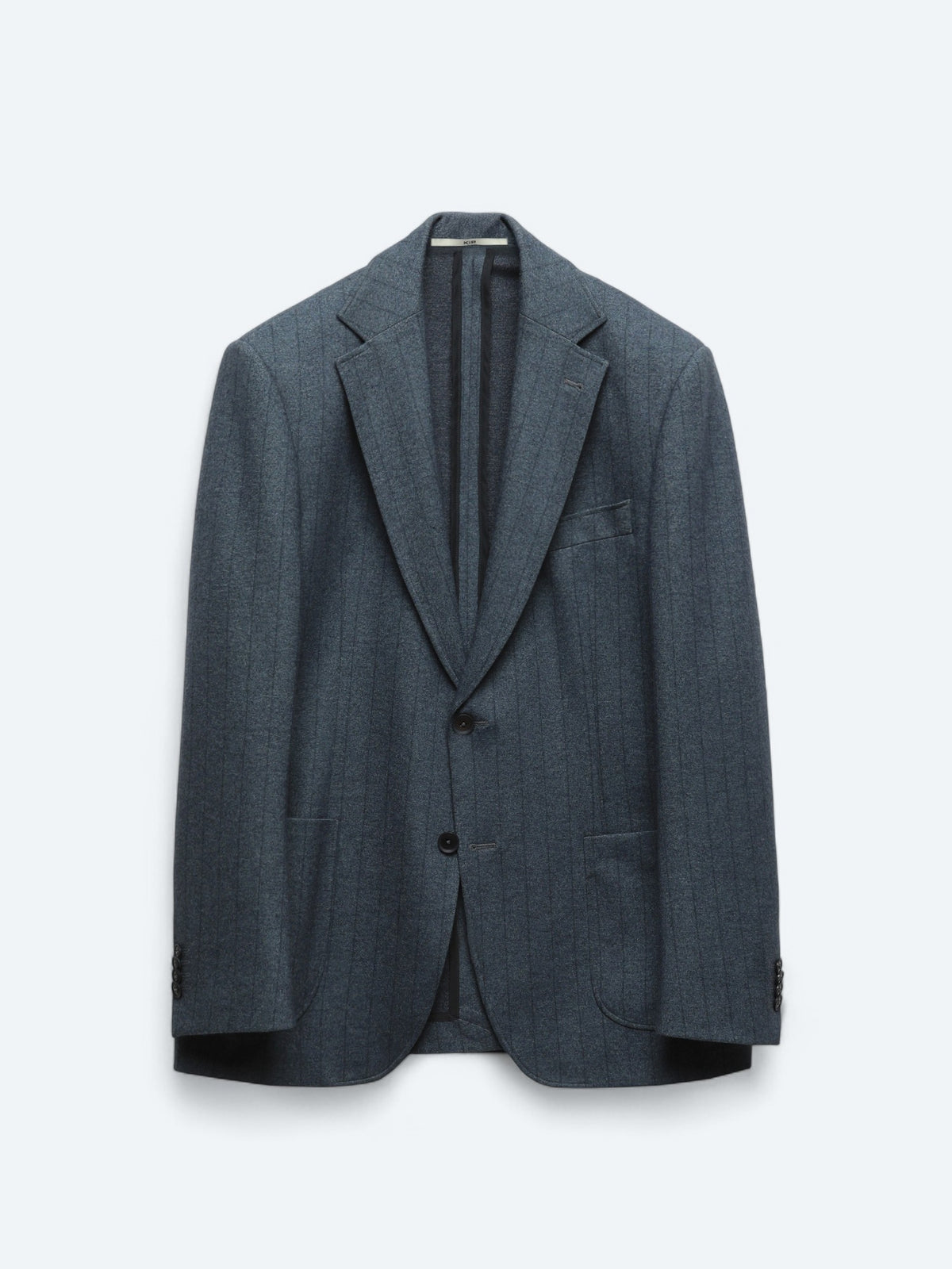 Mavi Çizgili Modern Fit Örme Ceket
