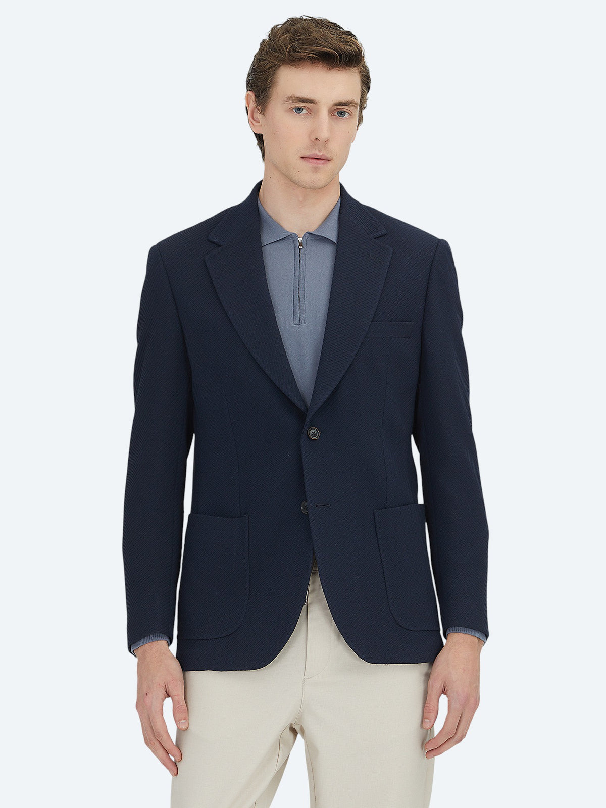 Lacivert Düz Modern Fit Ceket