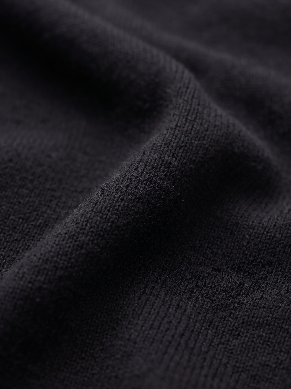 Siyah Pamuk Karışımlı Hırka