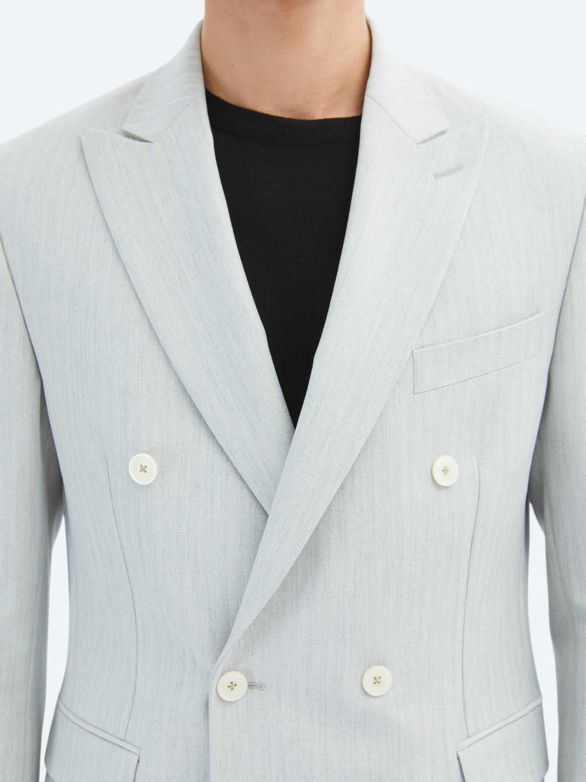 Açık Gri Düz Modern Fit Takım Elbise