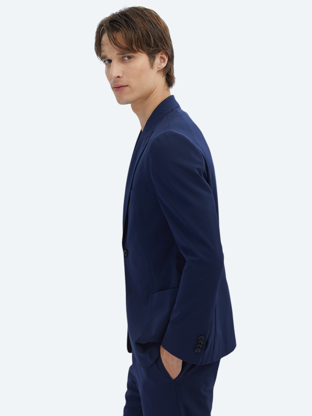 Lacivert Düz Modern Fit Takım Elbise