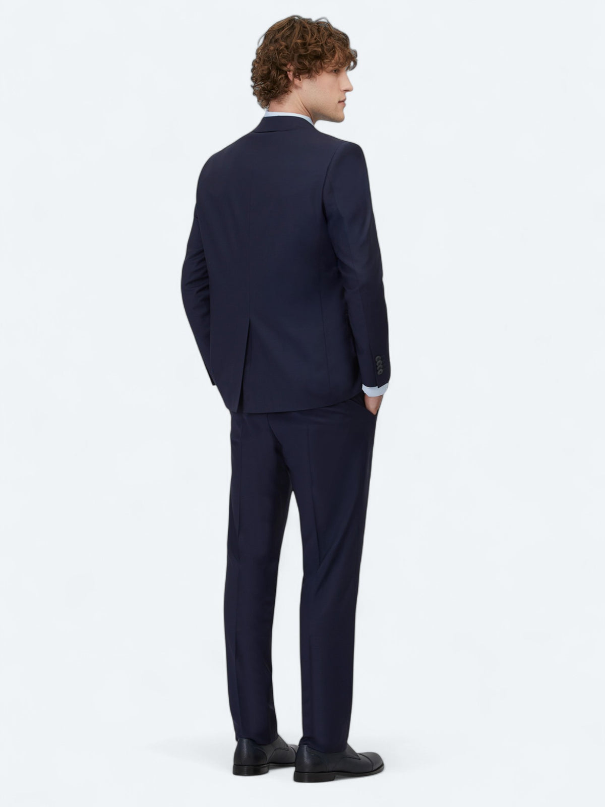 Saks Düz Regular Fit Yün Karışımlı Takım Elbise