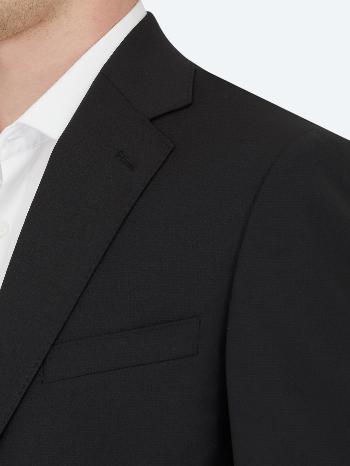 Siyah Desenli Modern Fit Yün Karışımlı Takım Elbise