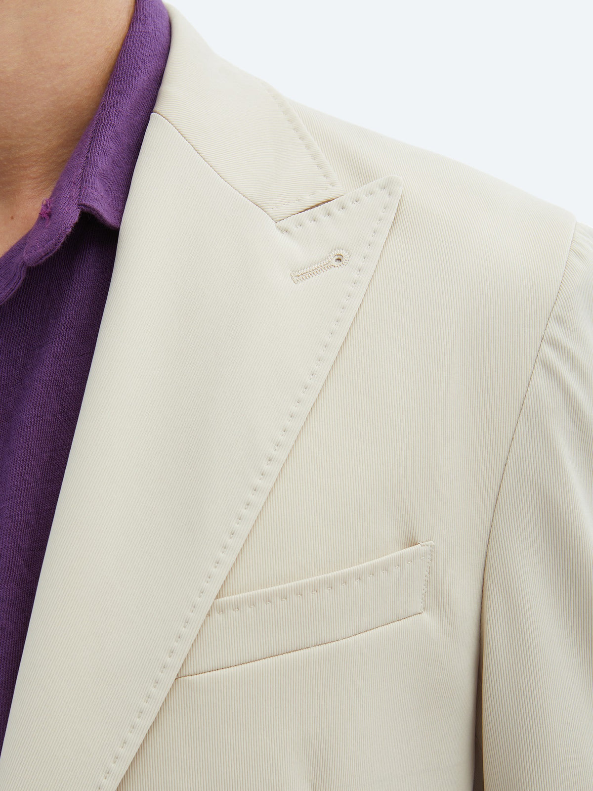 Bej Desenli Modern Fit Ceket