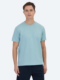 Mint Düz Bisiklet Yaka T-Shirt