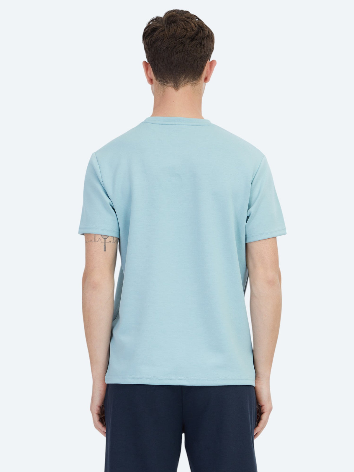 Mint Düz Bisiklet Yaka T-Shirt
