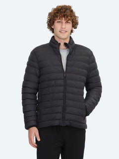 Siyah Regular Fit Dik Yaka Casual Dokuma Mont