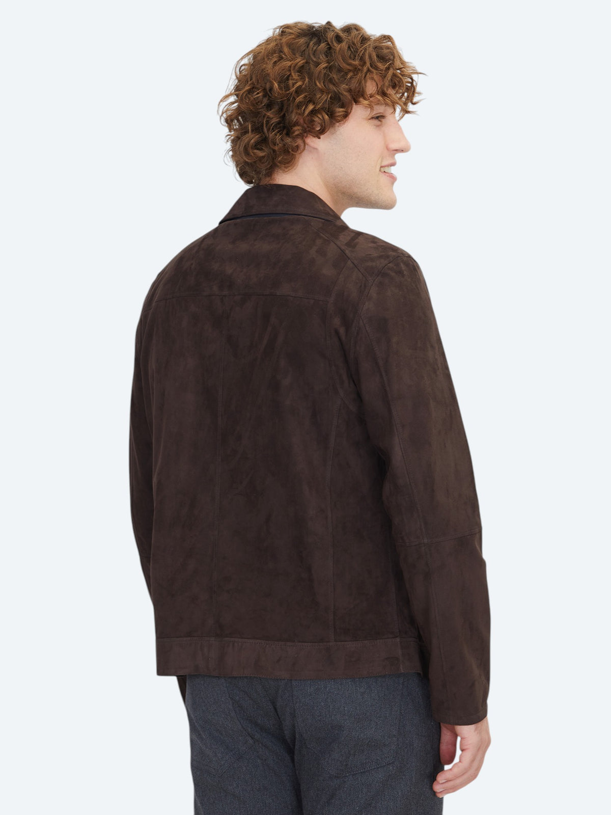 Kahverengi Regular Fit Gömlek Yaka Smart Casual Çift Taraflı Deri Mont