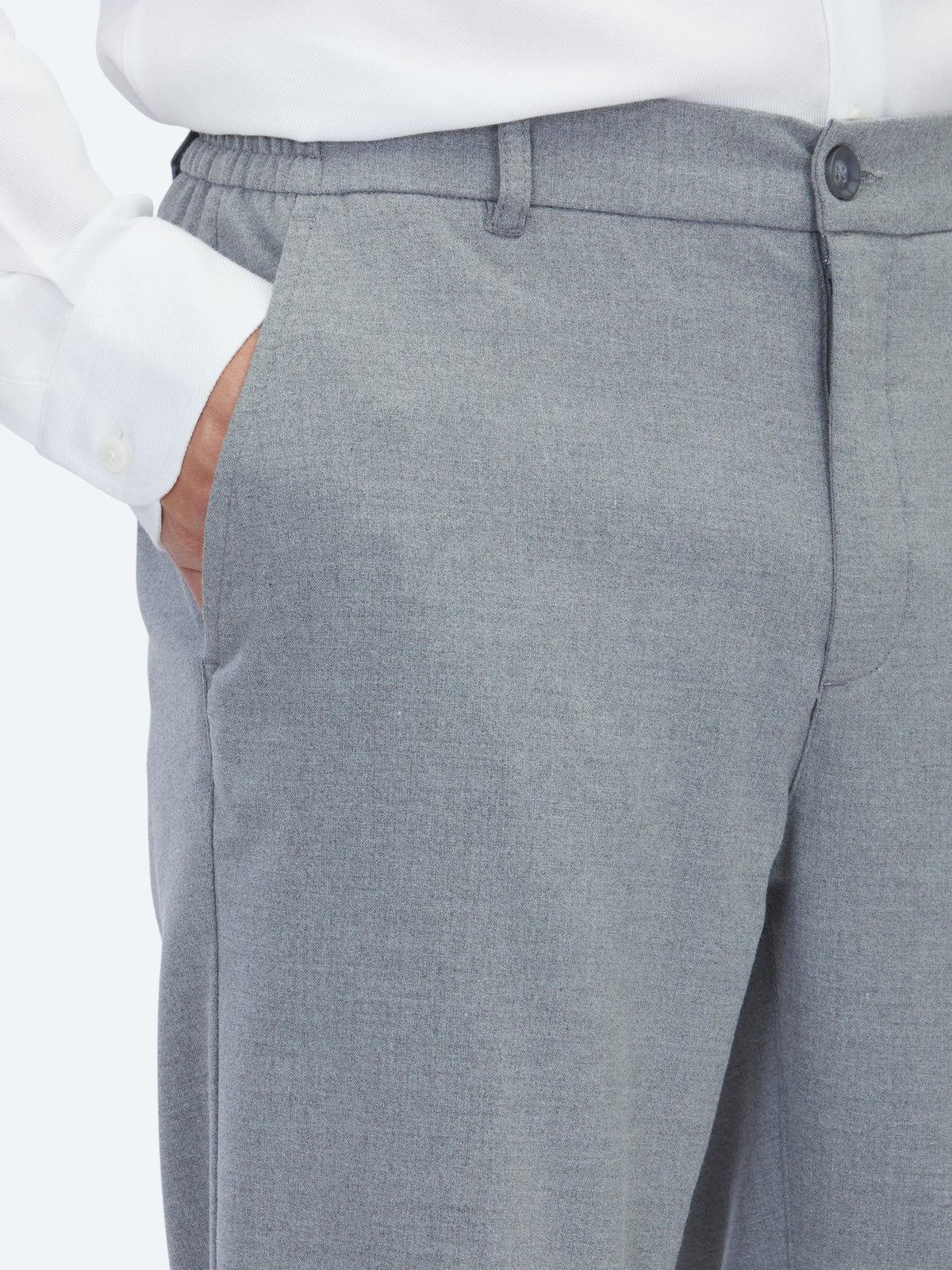 Gri Dokuma Jogging Fit Casual Pantolon