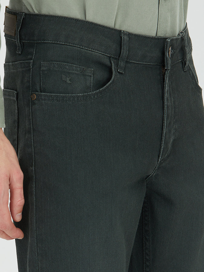 Haki Slim Fit Denim Pamuk Karışımlı Pantolon