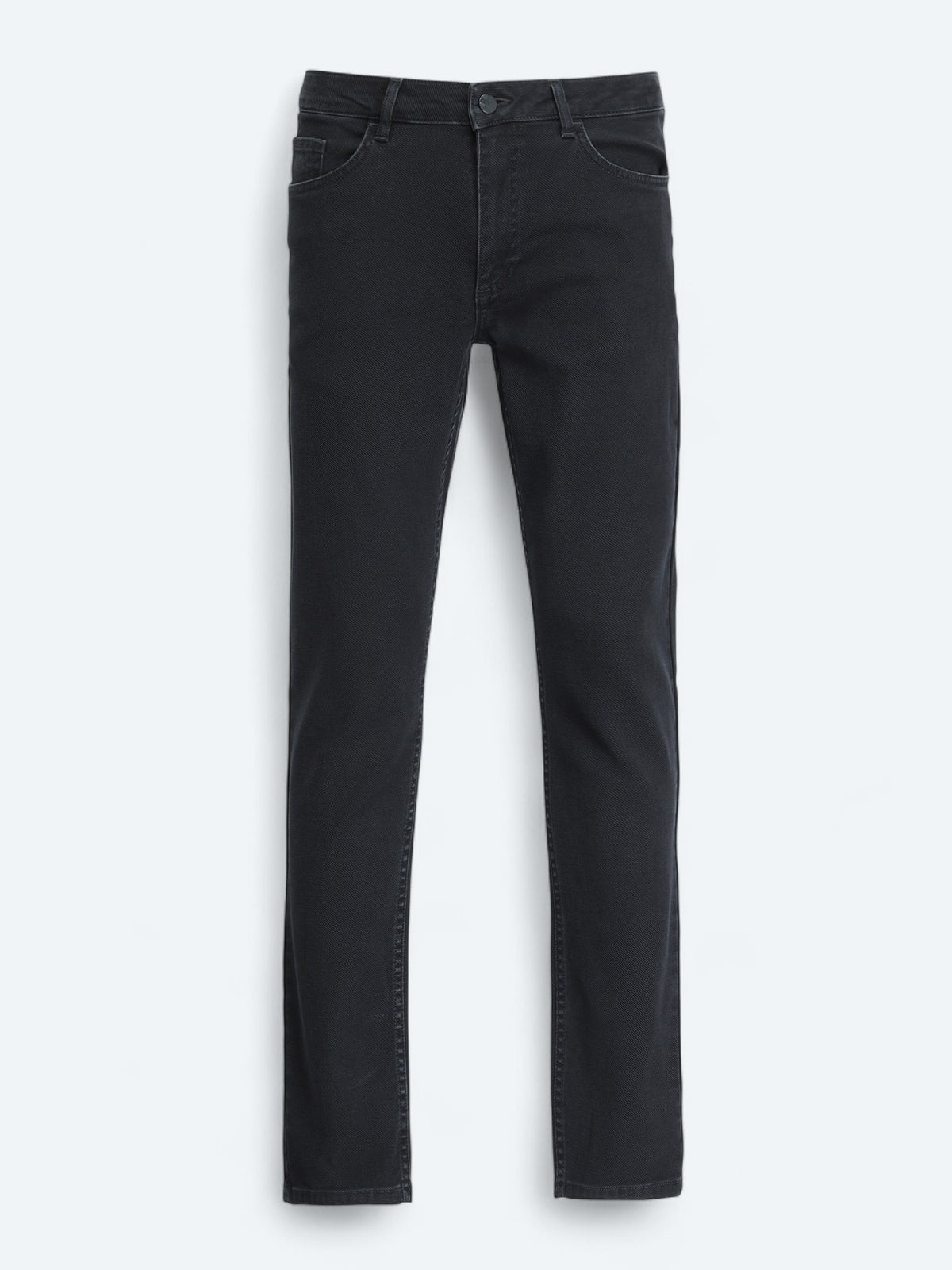 Lacivert Slim Fit Denim Pamuk Karışımlı Pantolon