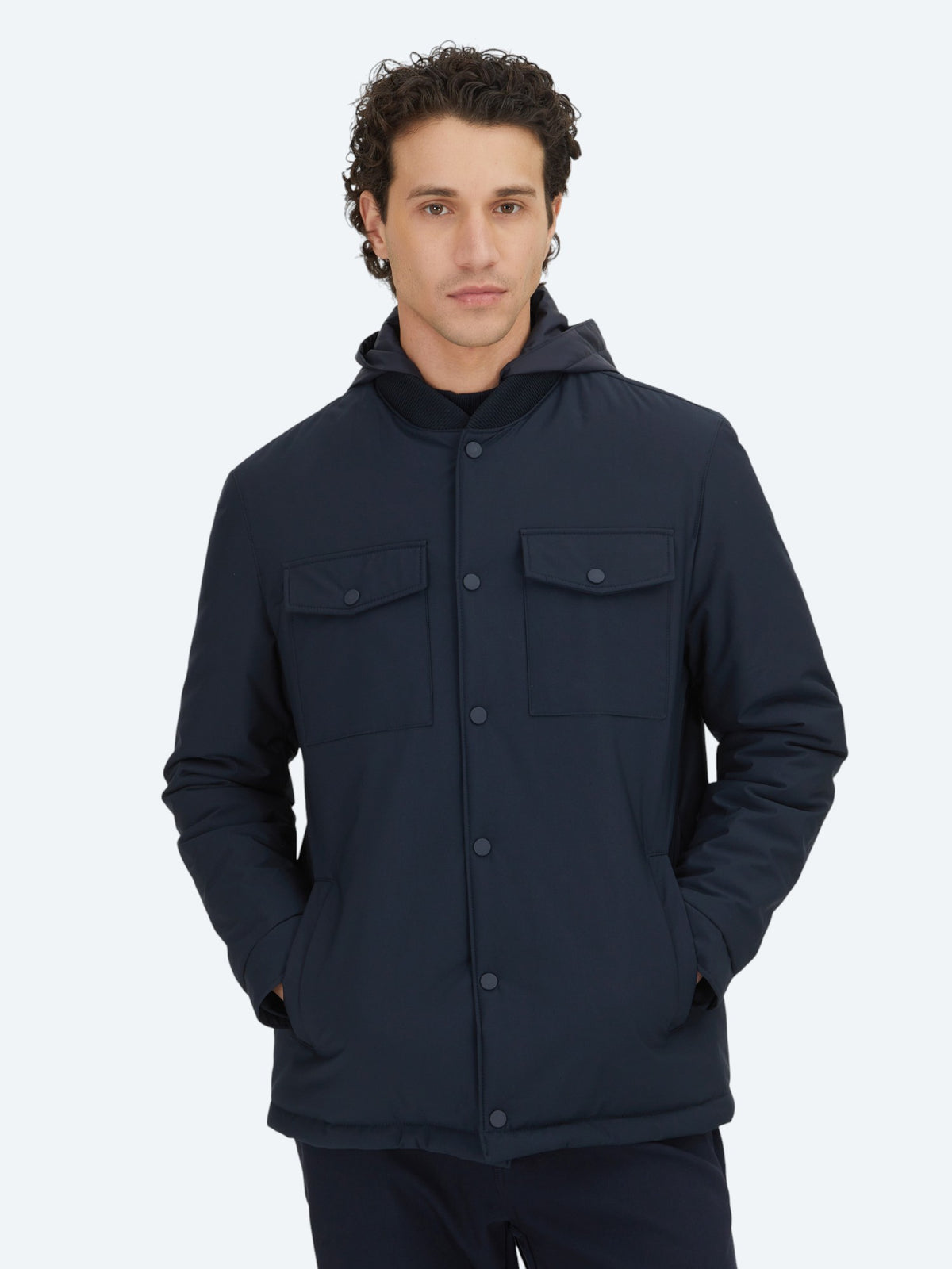 Lacivert Regular Fit Micro Jel Elyaflı Spor Ceket
