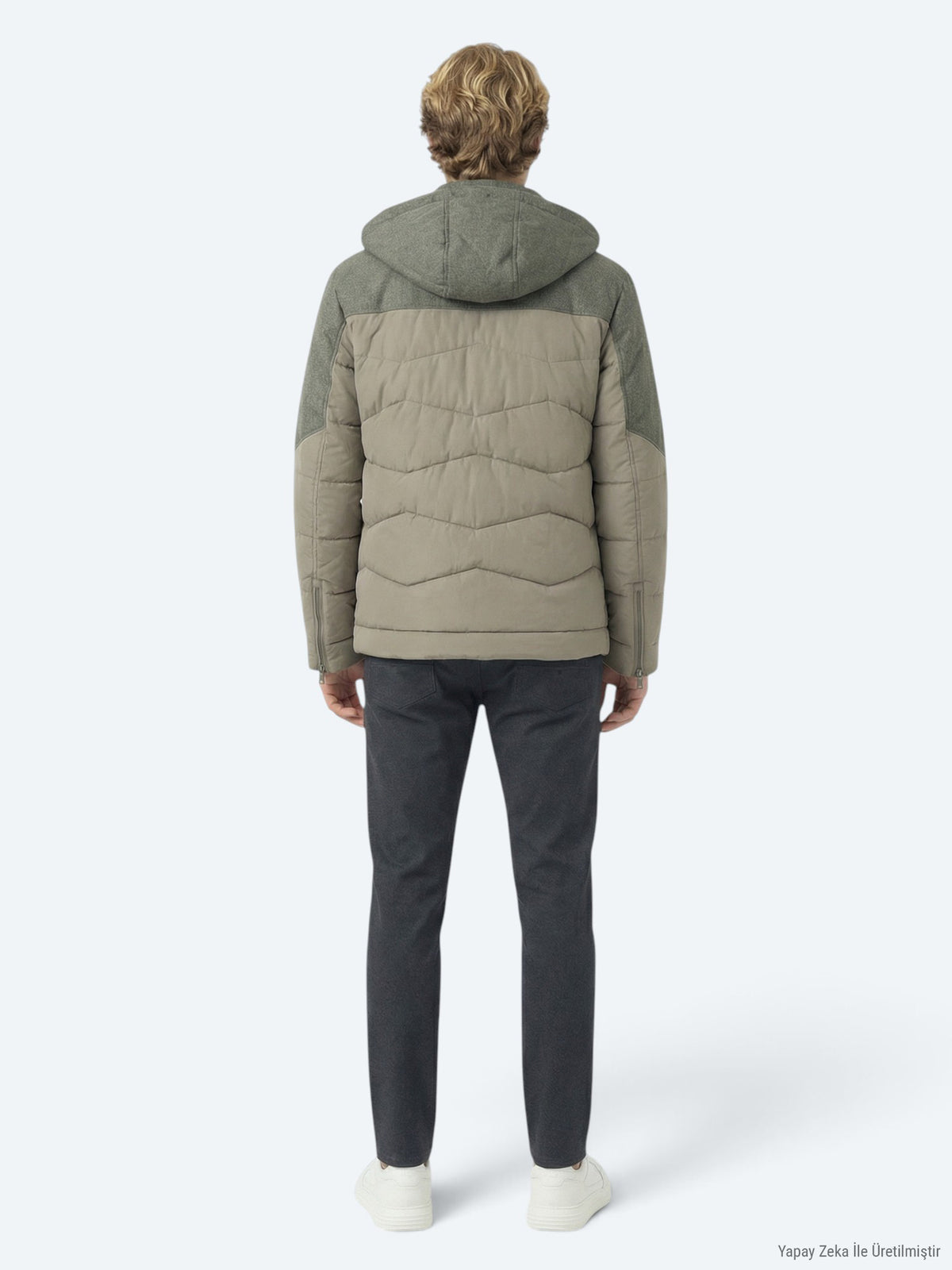 Vizon Regular Fit Kapüşonlu Casual Dokuma Mont