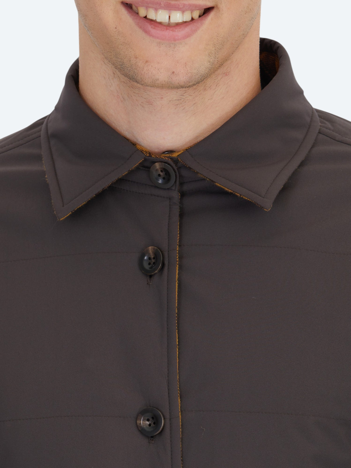 Kahverengi Regular Fit Kapüşonlu Casual Dokuma Mont