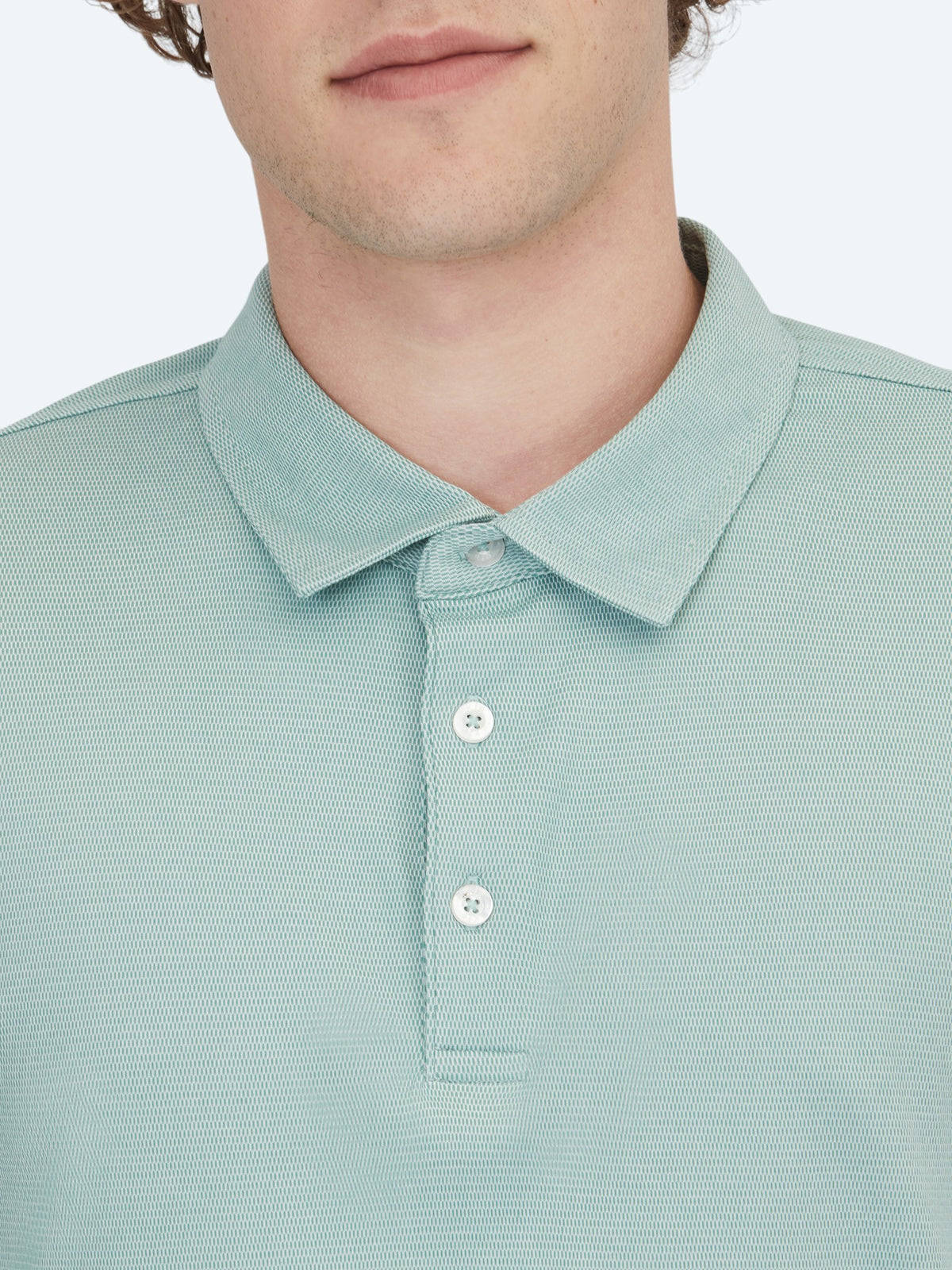 Yeşil Polo Yaka Pamuk Karışımlı T-Shirt