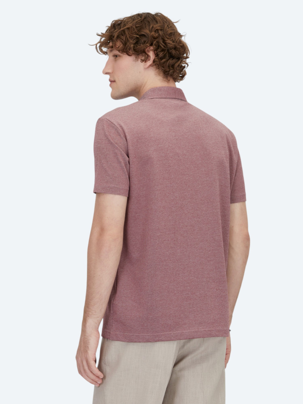 Kırmızı Polo Yaka Pamuk Karışımlı T-Shirt