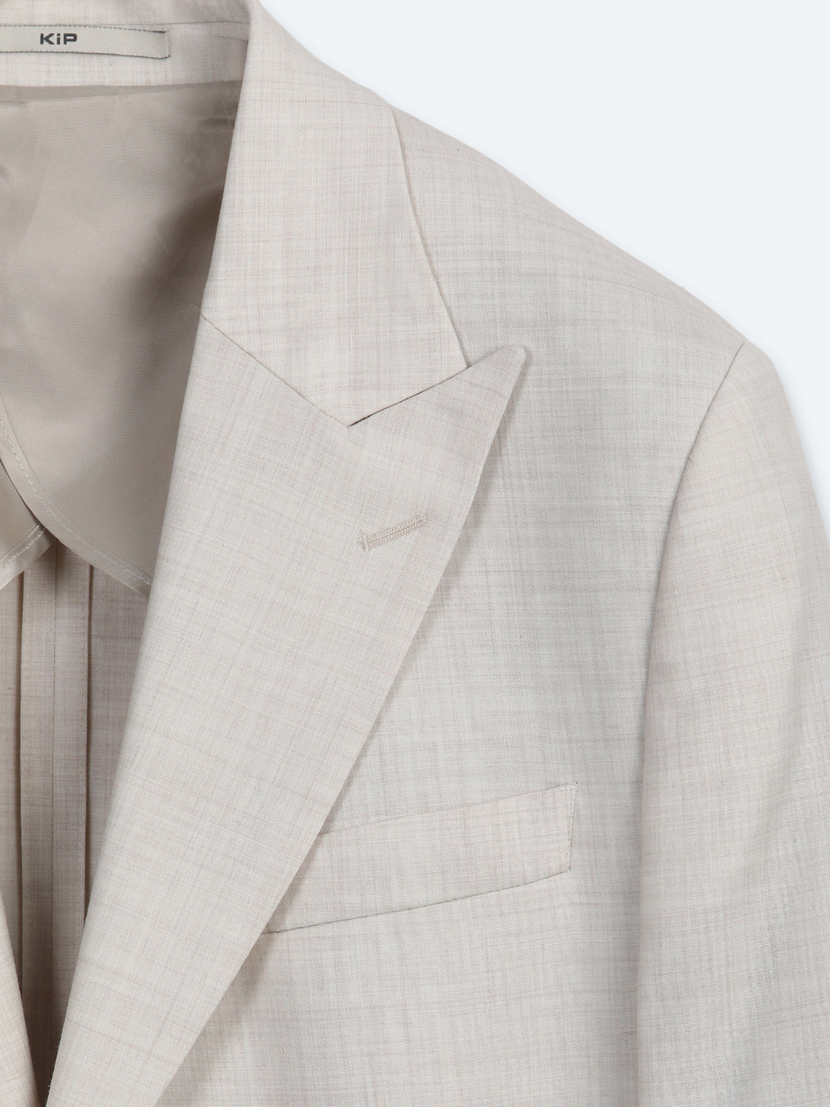 Bej Desenli Modern Fit Yün Karışımlı Takım Elbise