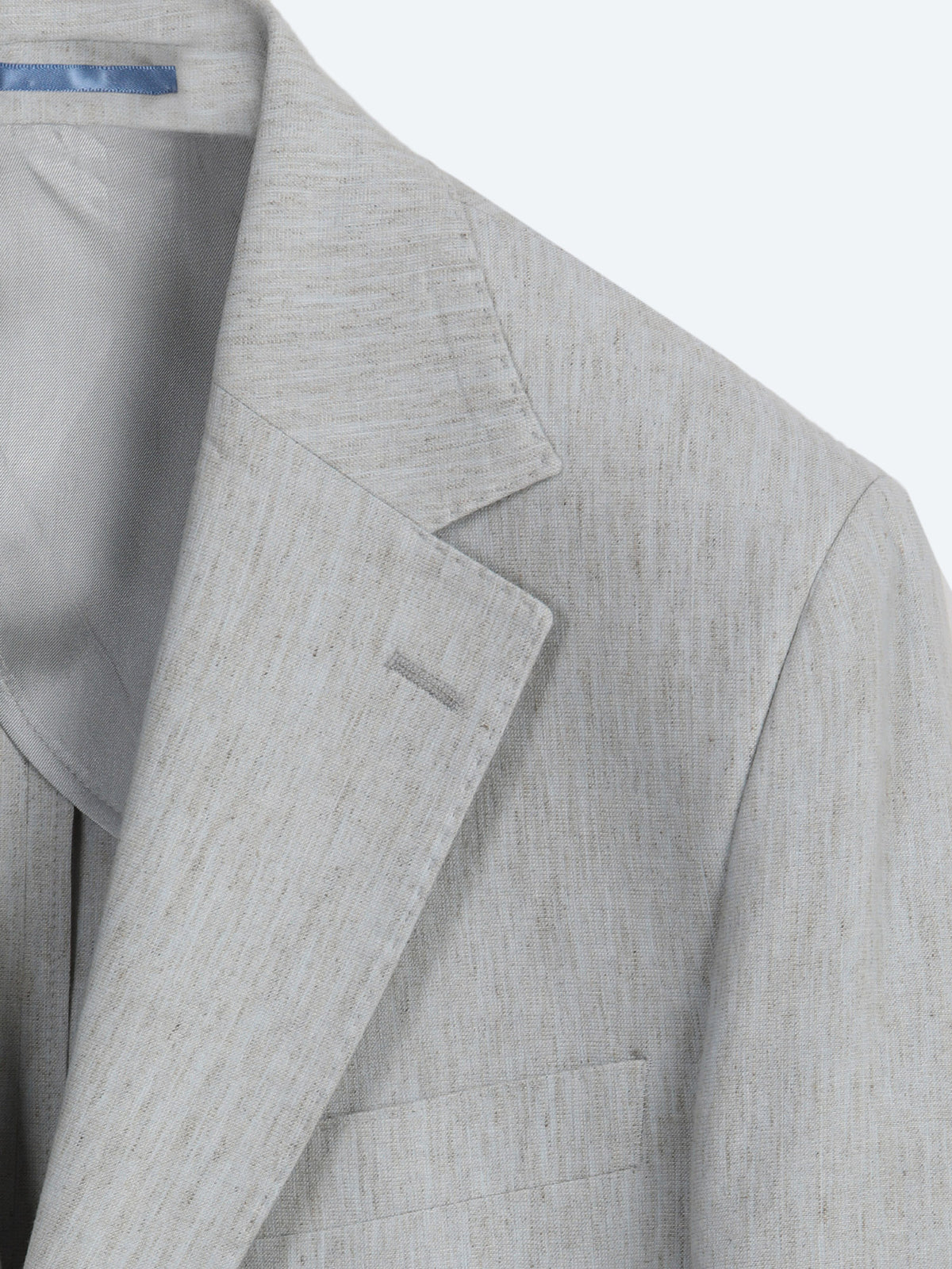 Mavi Desenli Modern Fit Çevre Dostu Keten Karışımlı Takım Elbise