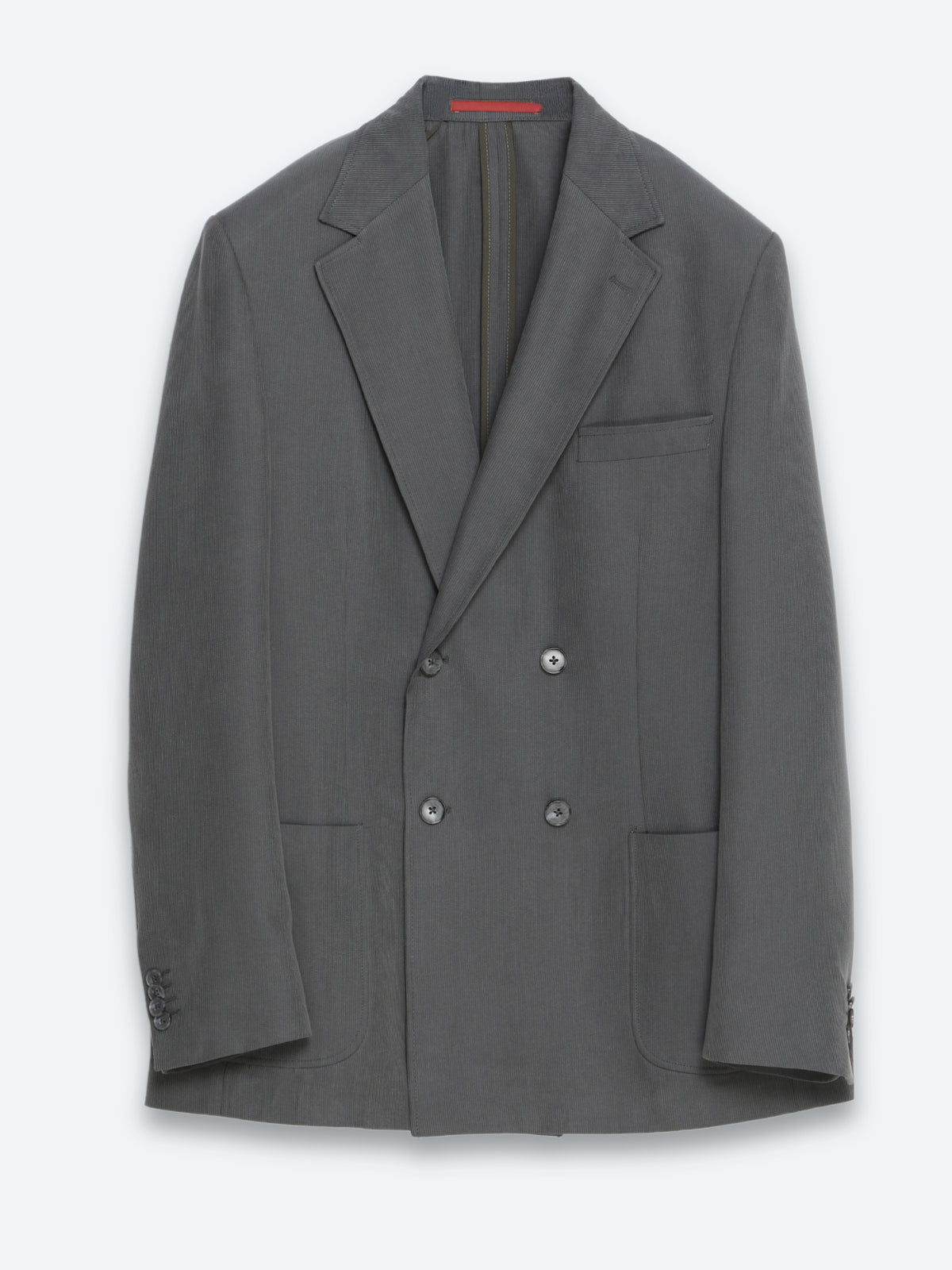 Haki Çizgili Modern Fit Takım Elbise