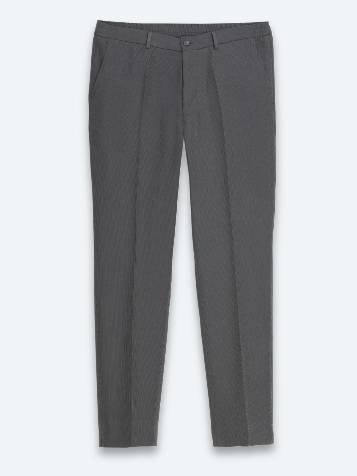 Haki Çizgili Modern Fit Takım Elbise