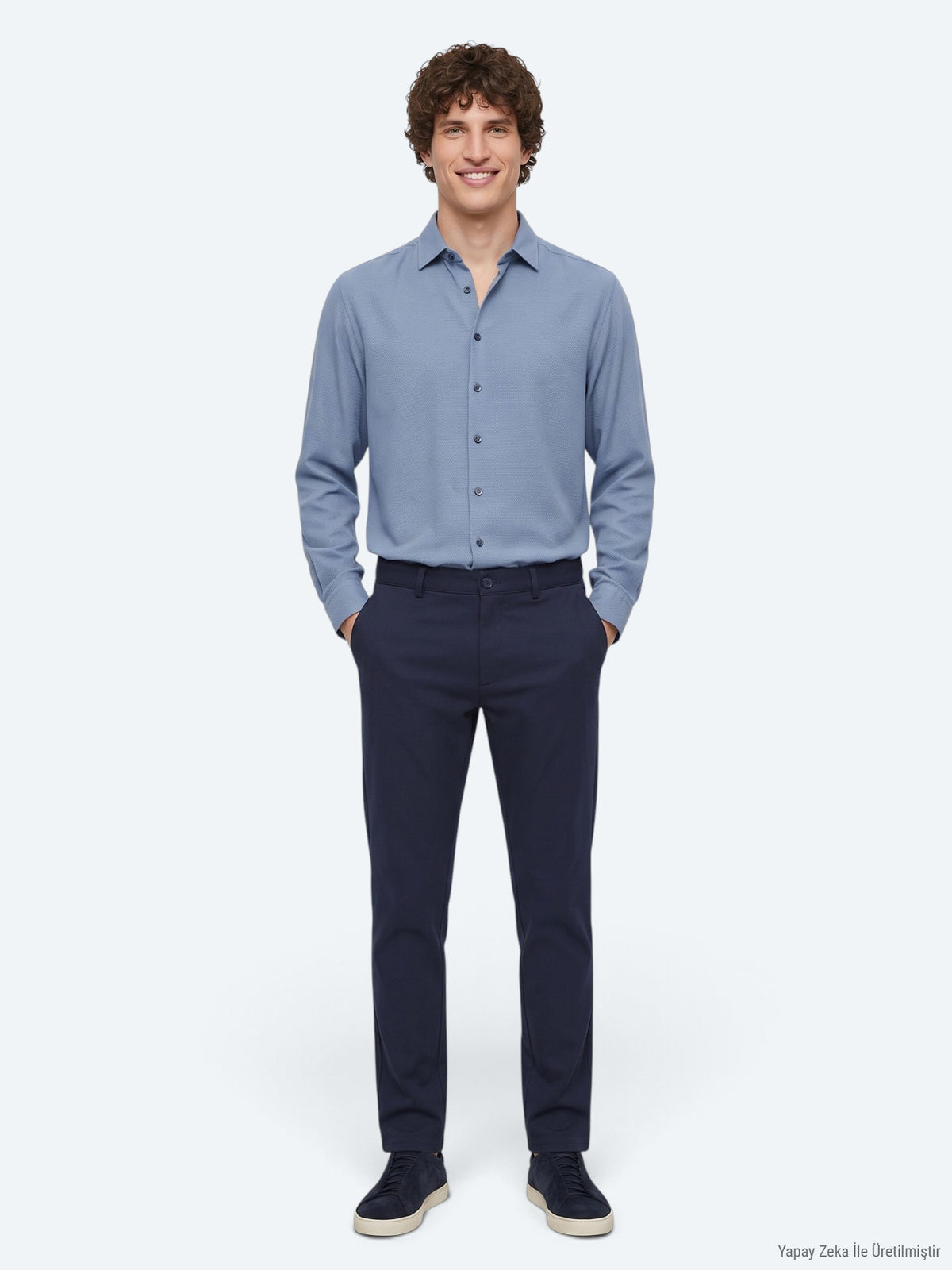 Mavi Regular Fit Uzun Dokuma Casual Gömlek